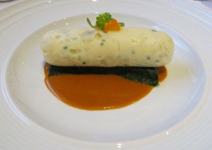 Scallop Sausage with Crustacean Bisque